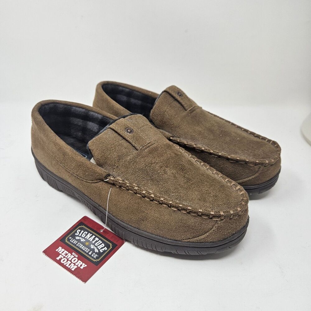 Levi's Brown Mens Shoes sz 7 8 Moccasin style slip on S5